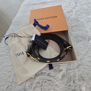 Louis Vuitton Black Leather Strap